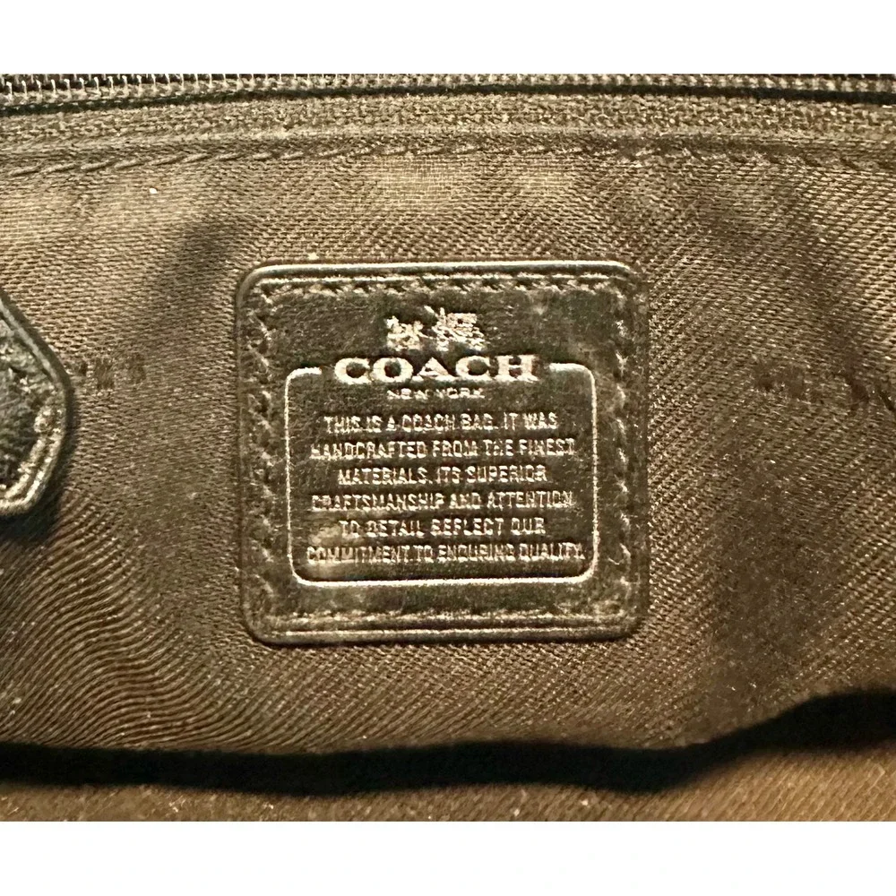 Coach Bandana Rivet Swagger 21 Black mini Leather Satchel Crossbody Bag Gunmetal - Picture 8 of 10